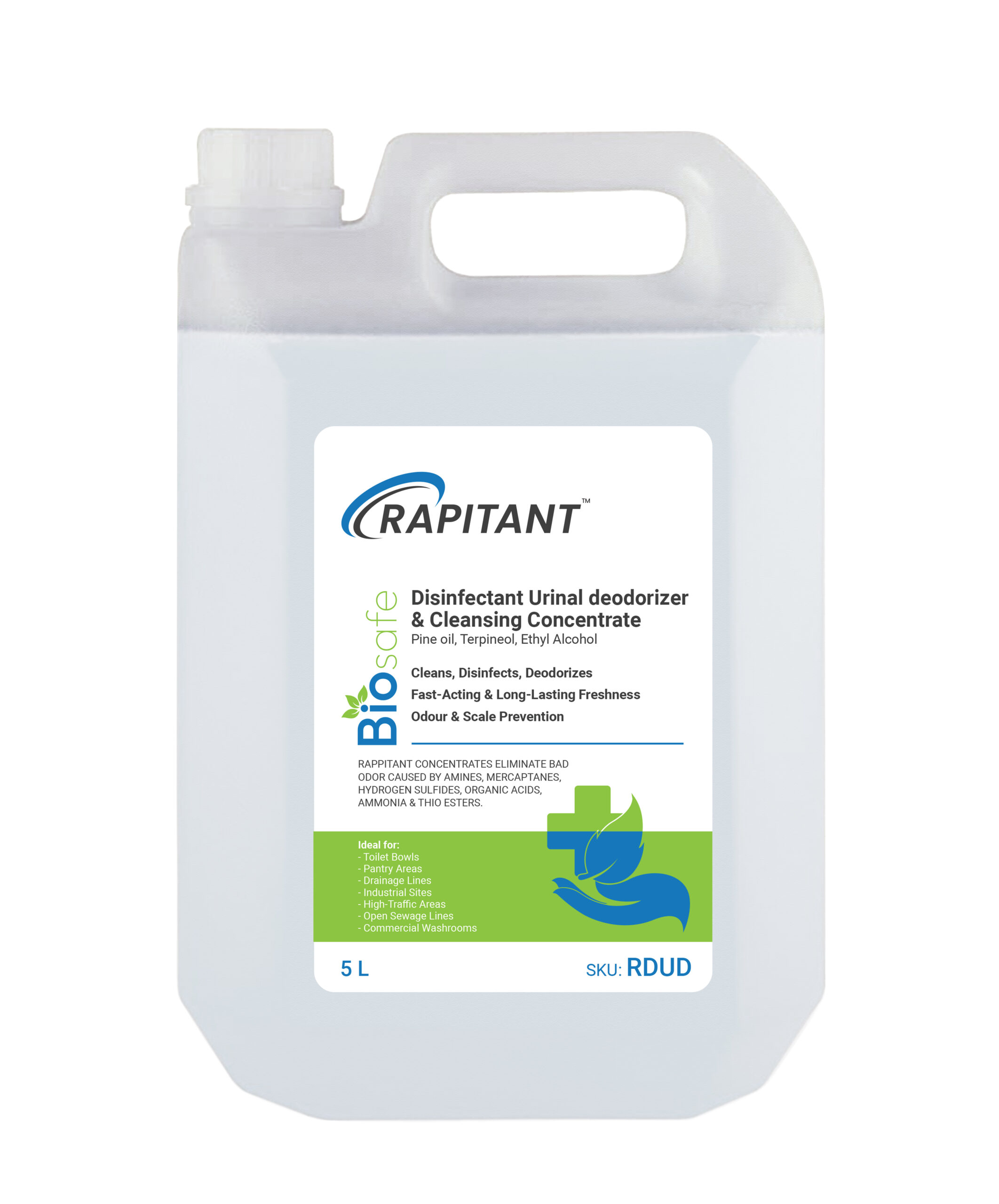 RAPPITANT – BIO safe Disinfectant Urinal deodorizer & cleansing Concentrate PINE OIL, Terpineol & Ethyl alcohol.